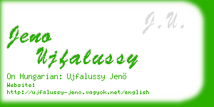 jeno ujfalussy business card